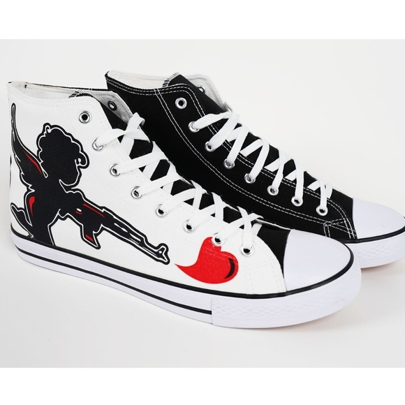 Shirtsy Other - Love Black and White High-Top Sneakers